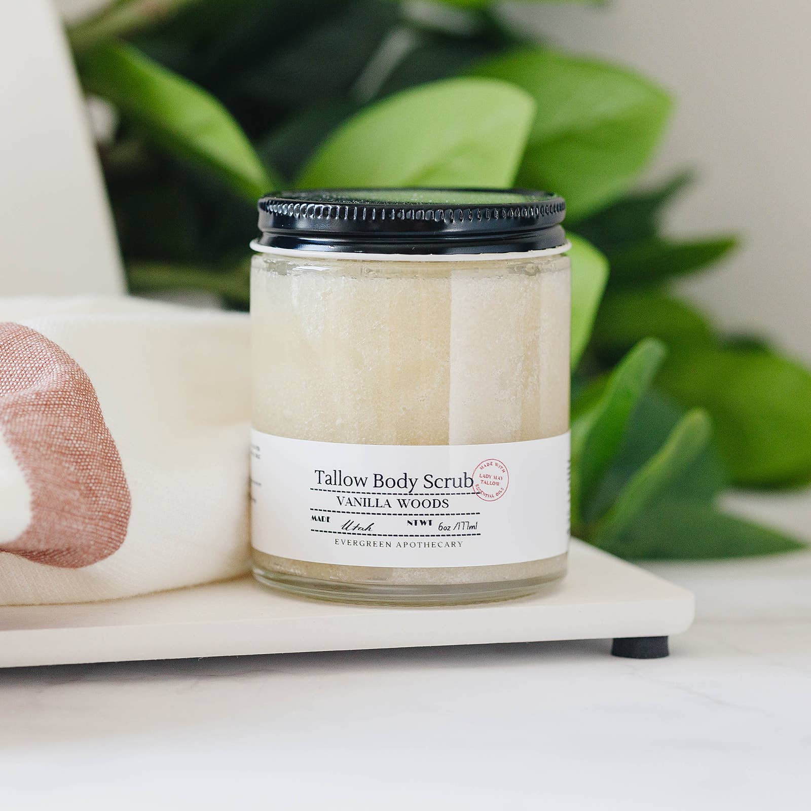 Tallow Sugar Scrub, 6oz (Made with Lady May Tallow)