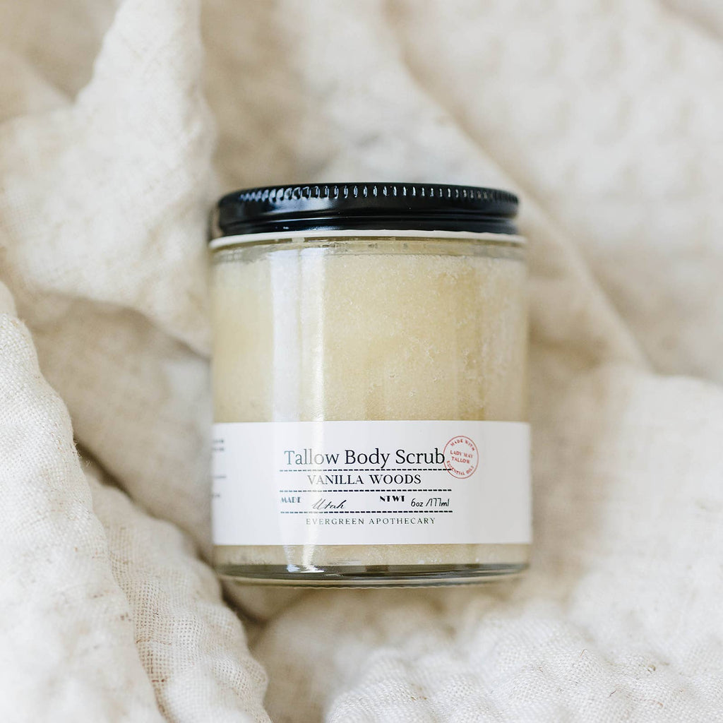 Tallow Sugar Scrub, 6oz (Made with Lady May Tallow)