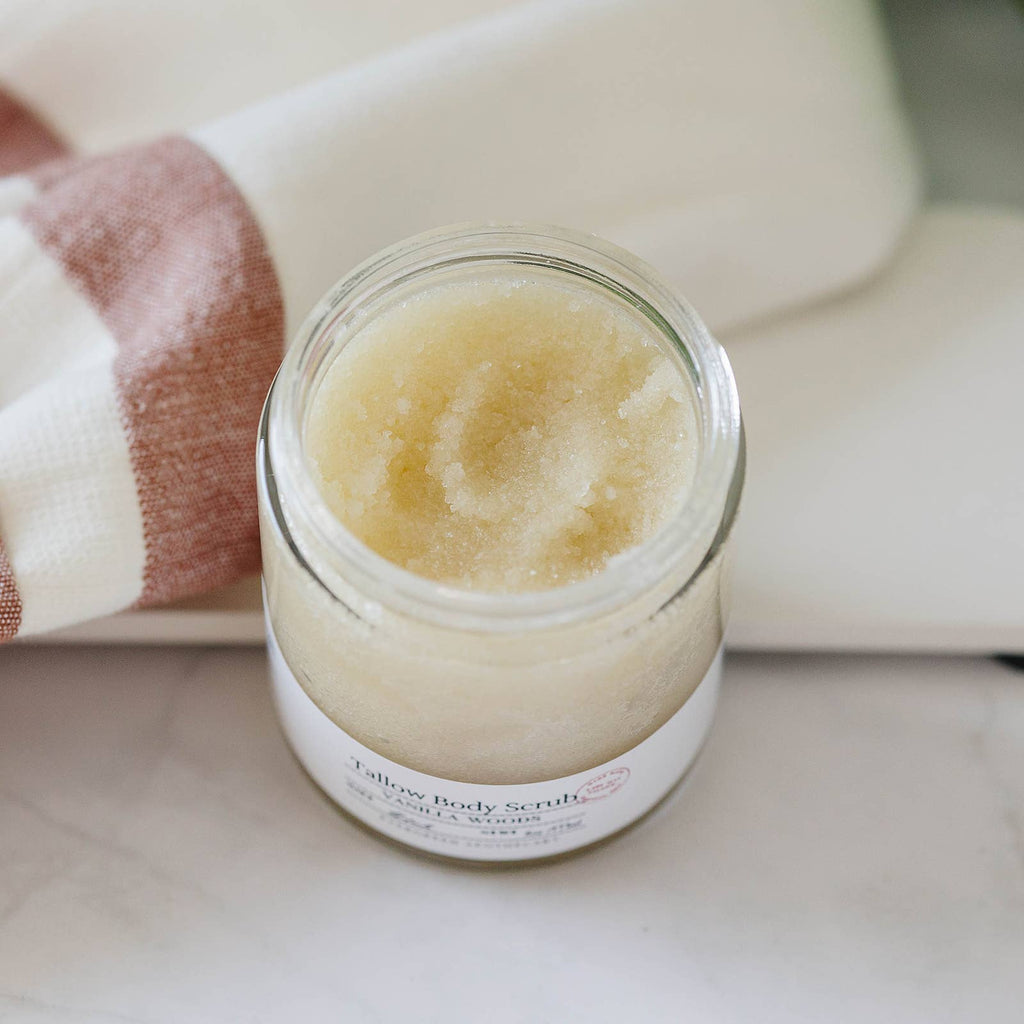 Tallow Sugar Scrub, 6oz (Made with Lady May Tallow)