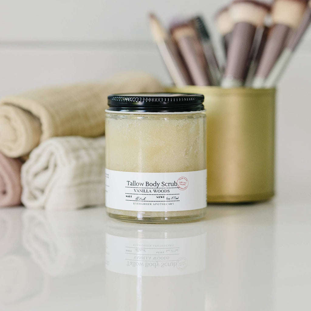 Tallow Sugar Scrub, 6oz (Made with Lady May Tallow)