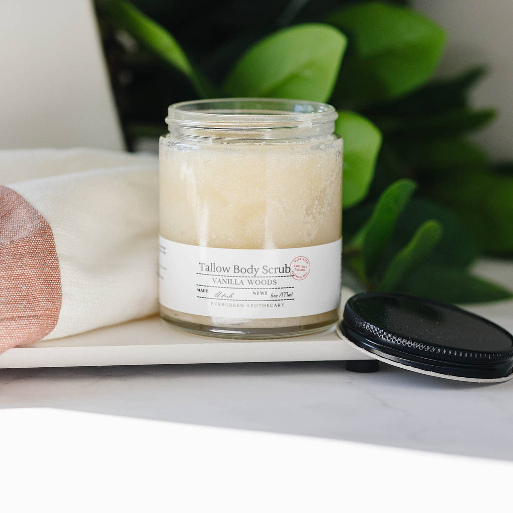 Tallow Sugar Scrub, 6oz (Made with Lady May Tallow)